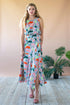 Xena Dress - Peach Geo